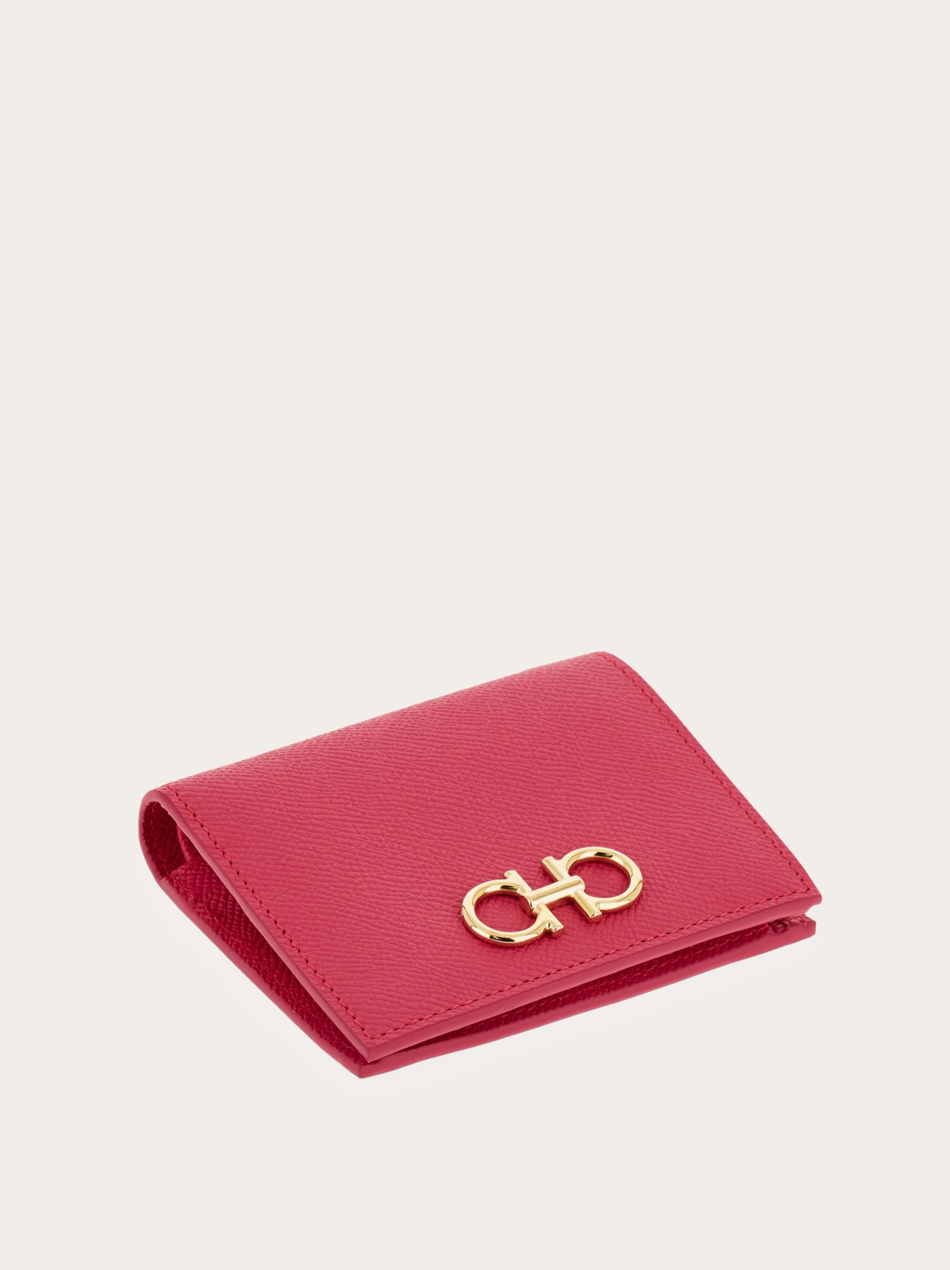 Salvatore Ferragamo　２つ折り財布　ガンチーニ　ピンク ガンチーニ 二つ折り財布 - ウィメンズ | Ferragamo