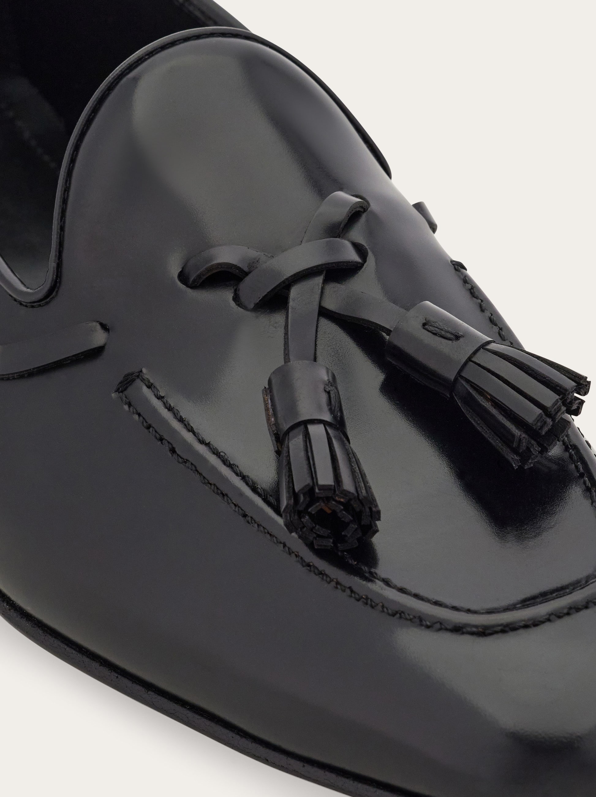 Salvatore Ferragamo Black Leather Tassel Loafers - Men Negotiable Price Vintage Salvatore Ferragamo Tassel Loafers // Black Leather  main image 3
