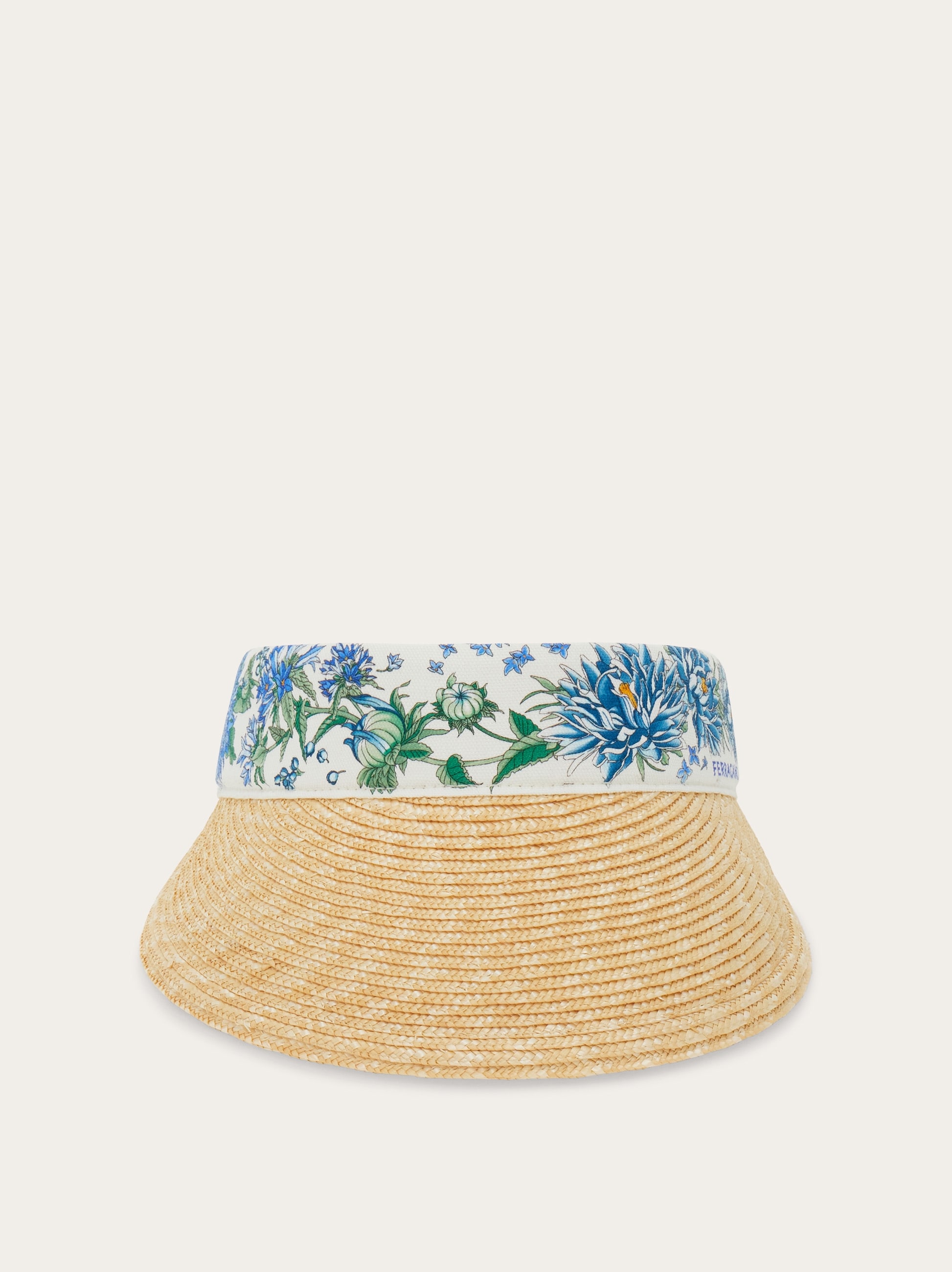 Spring print straw visor - Women | Ferragamo