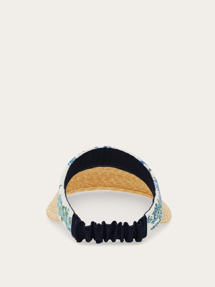 Visière en paille imprimé Printemps Gallery image 3