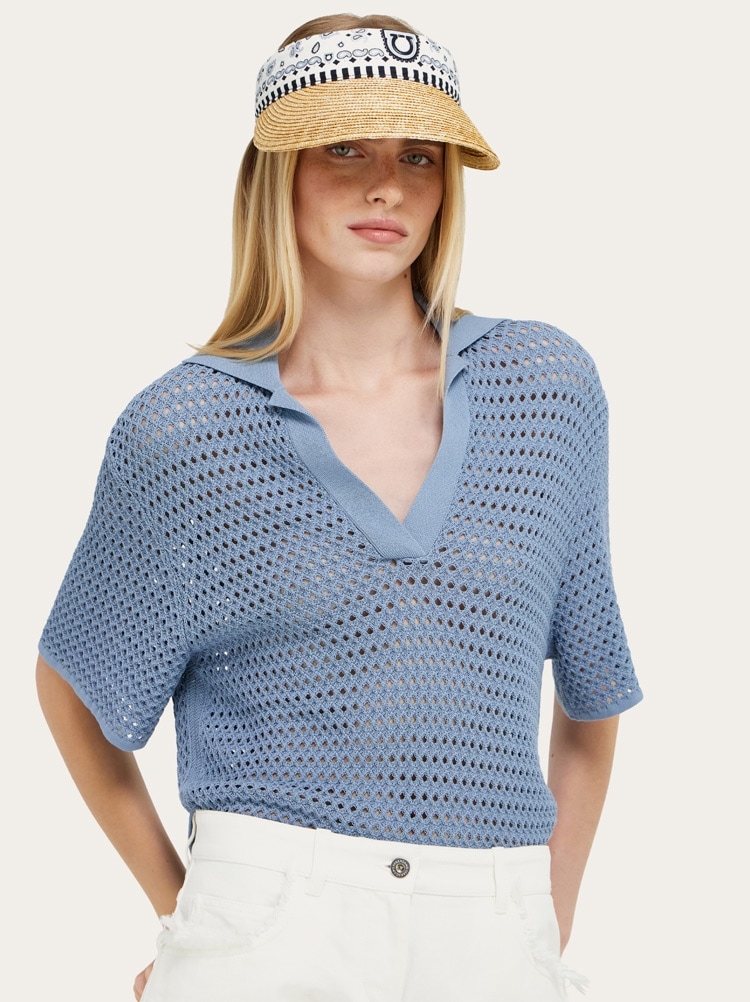 Arabesque print straw visor Gallery image 5