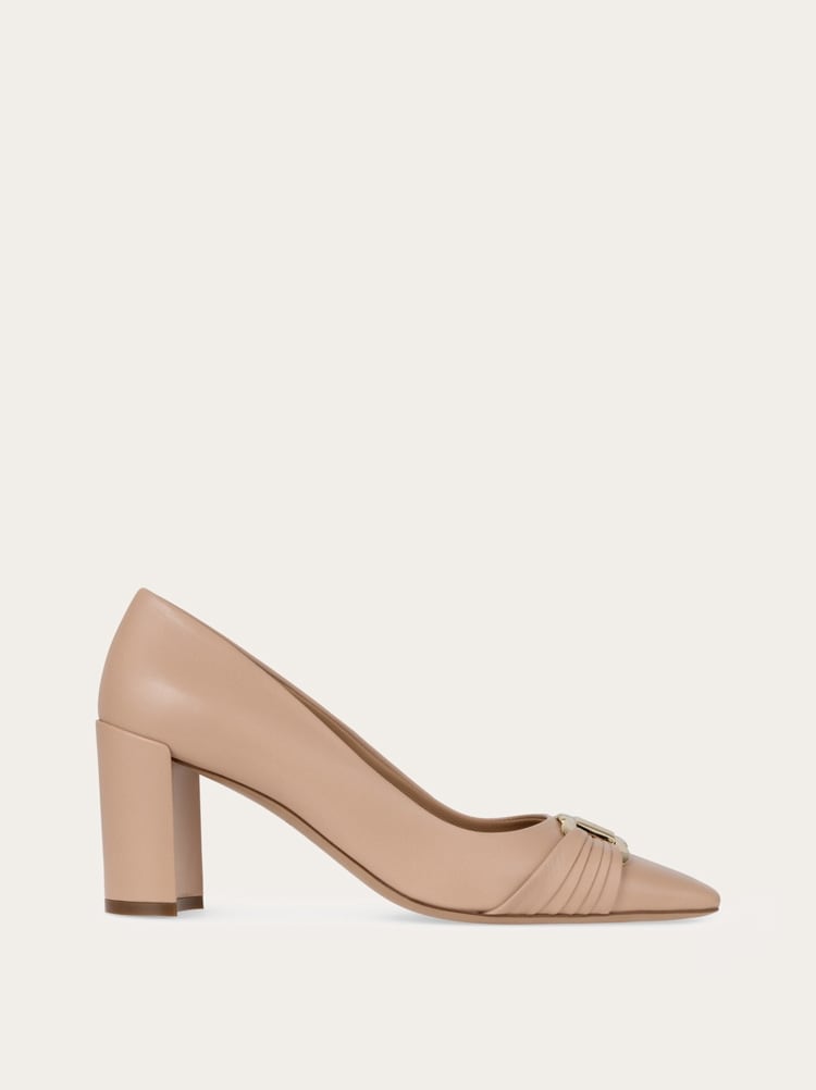 Gancini ornament pump with bock heel Gallery image 1
