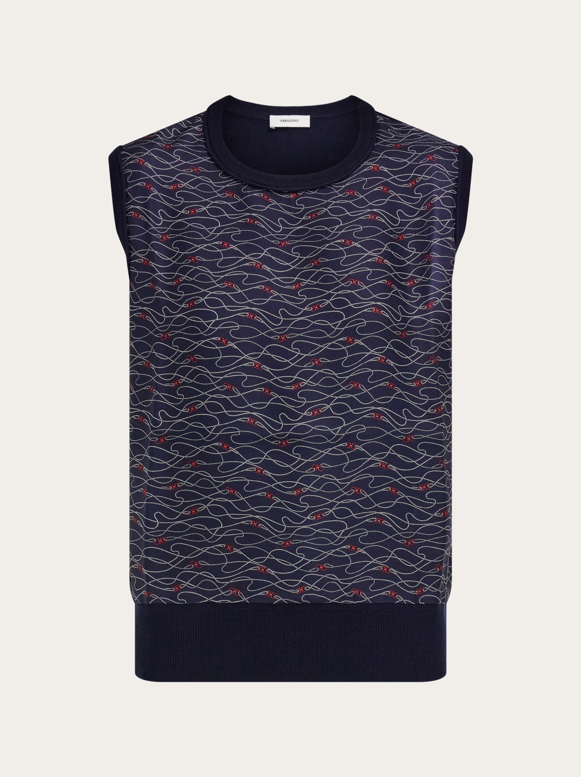 Knitted top with silk panel detail - Women | Ferragamo