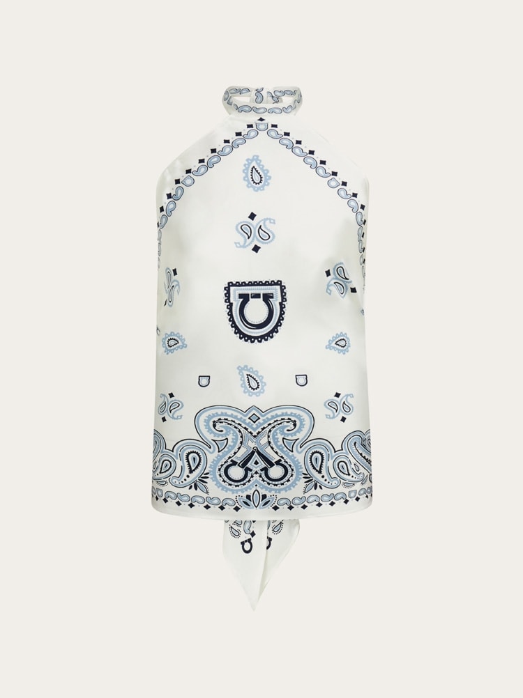 Arabesque print foulard top Gallery image 1