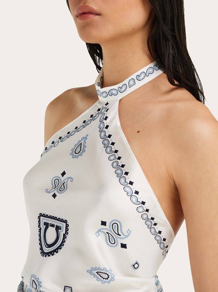 Arabesque print foulard top Gallery image 5