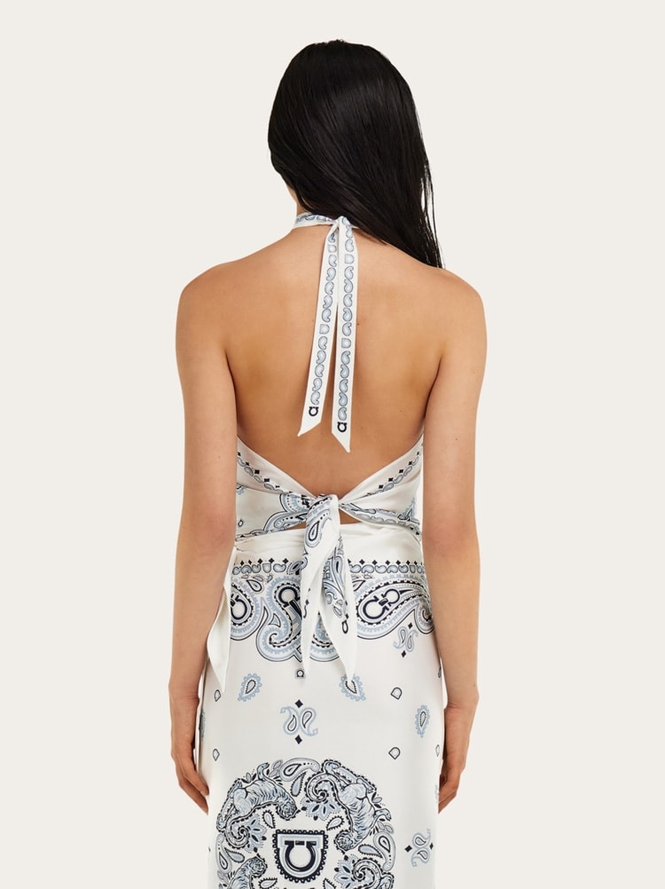 Arabesque print foulard top Gallery image 7