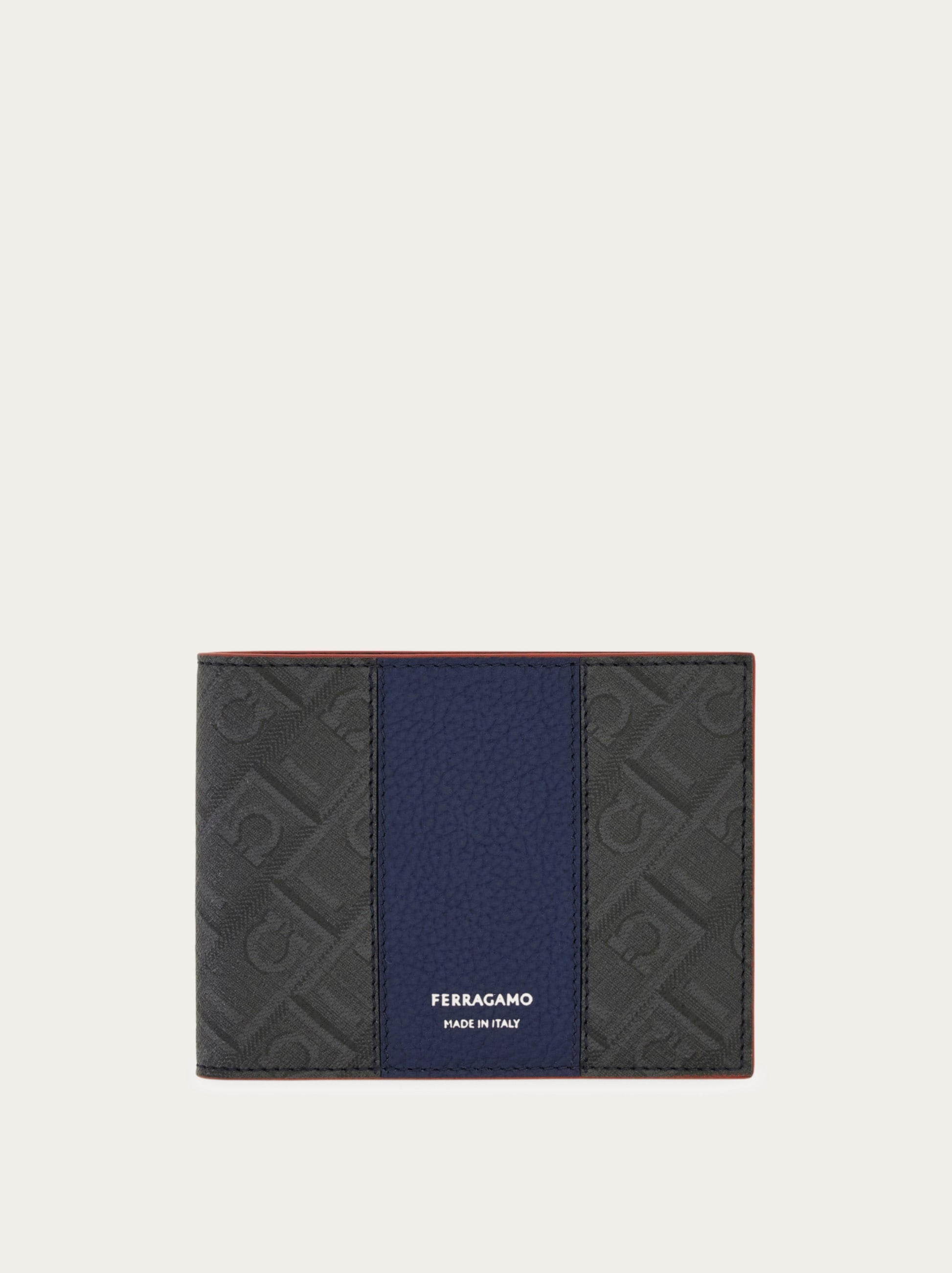 Ferragamo レザーコートムートン裏地 ファイヤーマン メンズイタリア50 Ferragamo Monogram wallet - Citymatch Capsule - Men | Ferragamo