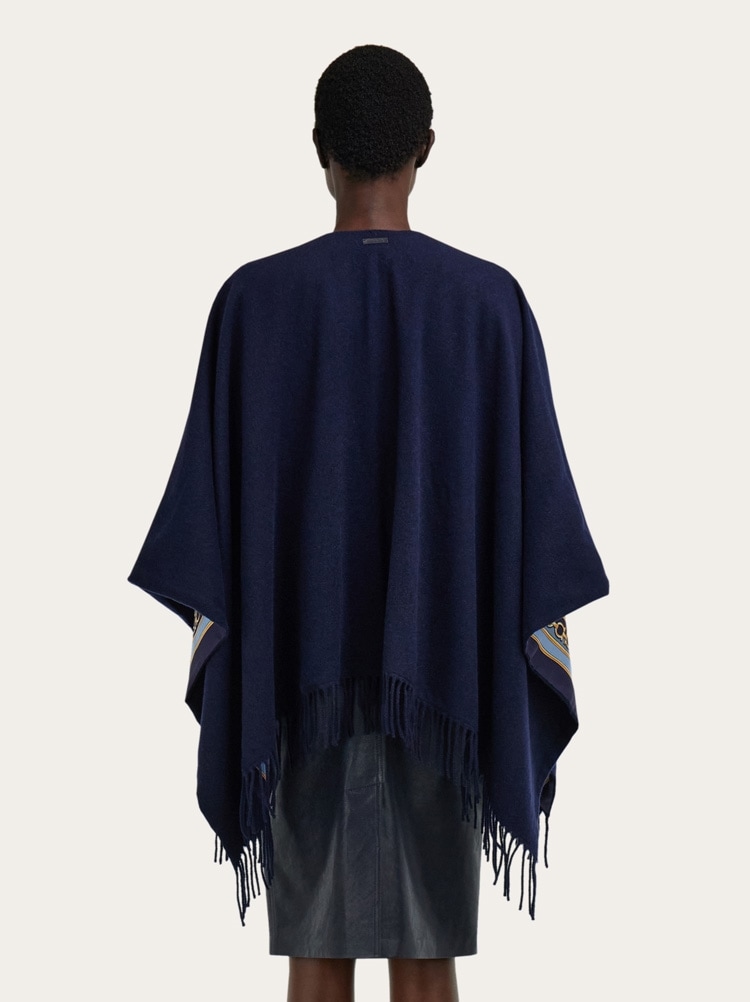 Cappa in cashmere e seta stampa Felino Gallery image 5