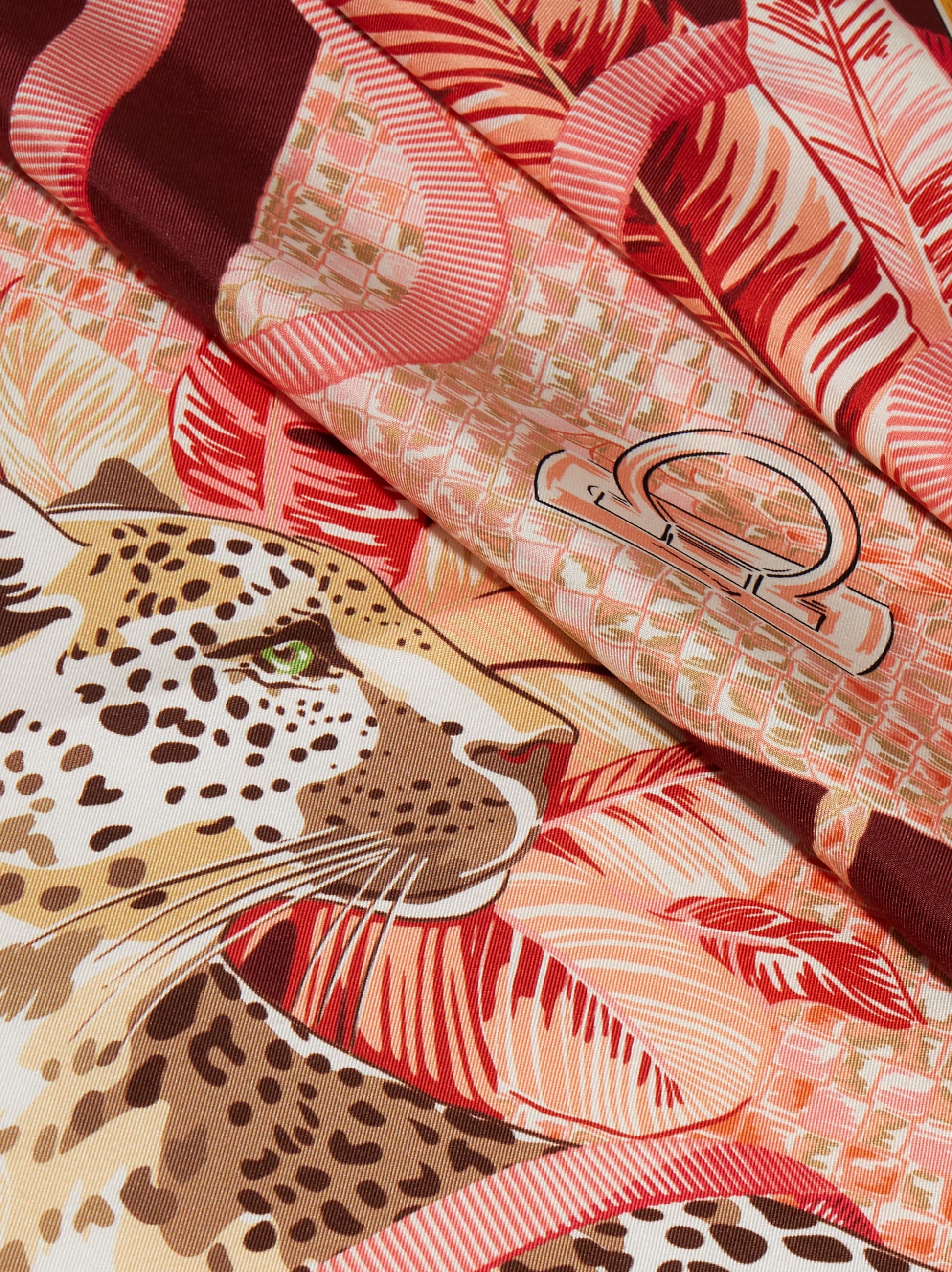 Feline print silk foulard - Women | Ferragamo