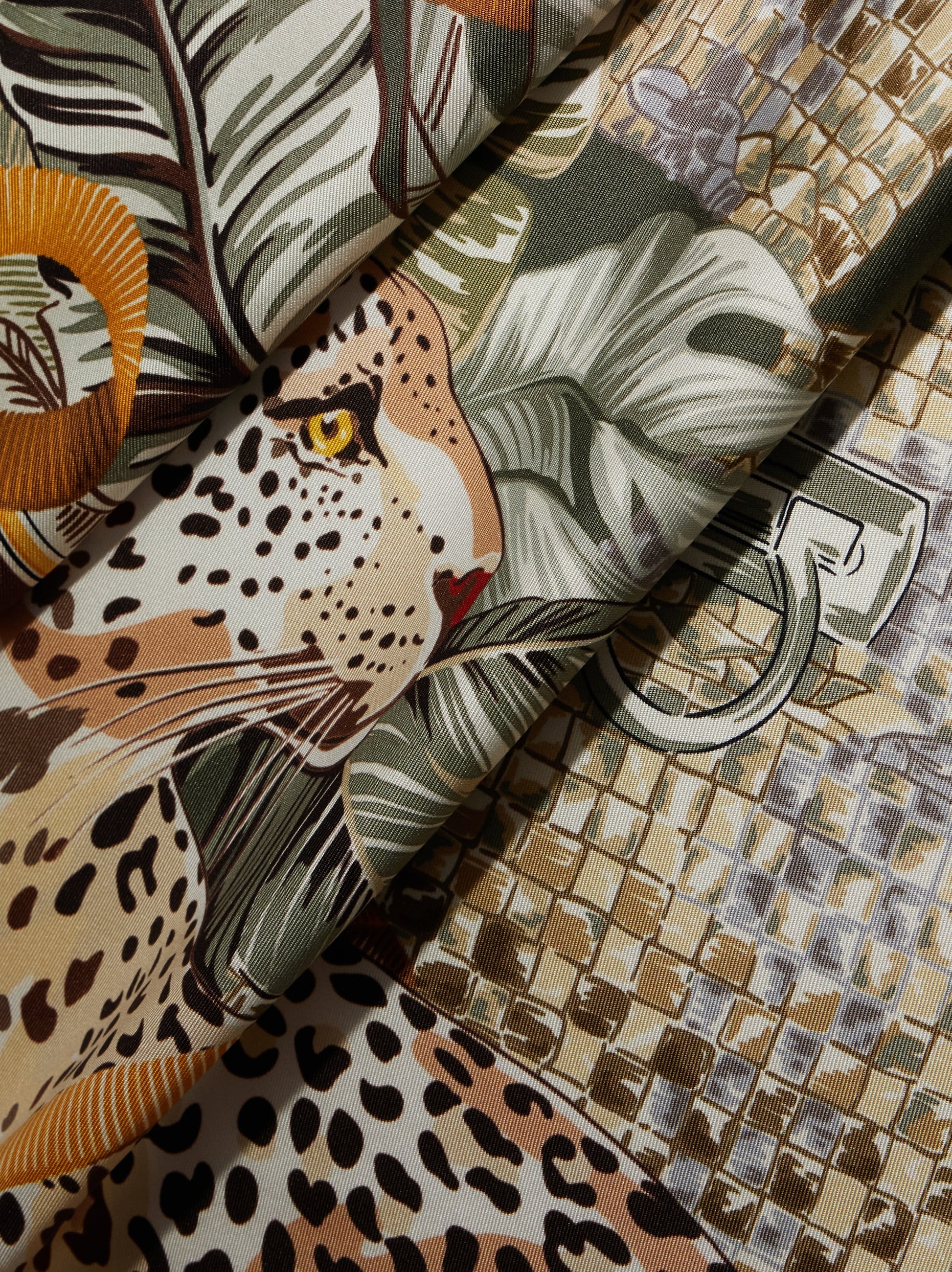 Feline print silk foulard - Women | Ferragamo