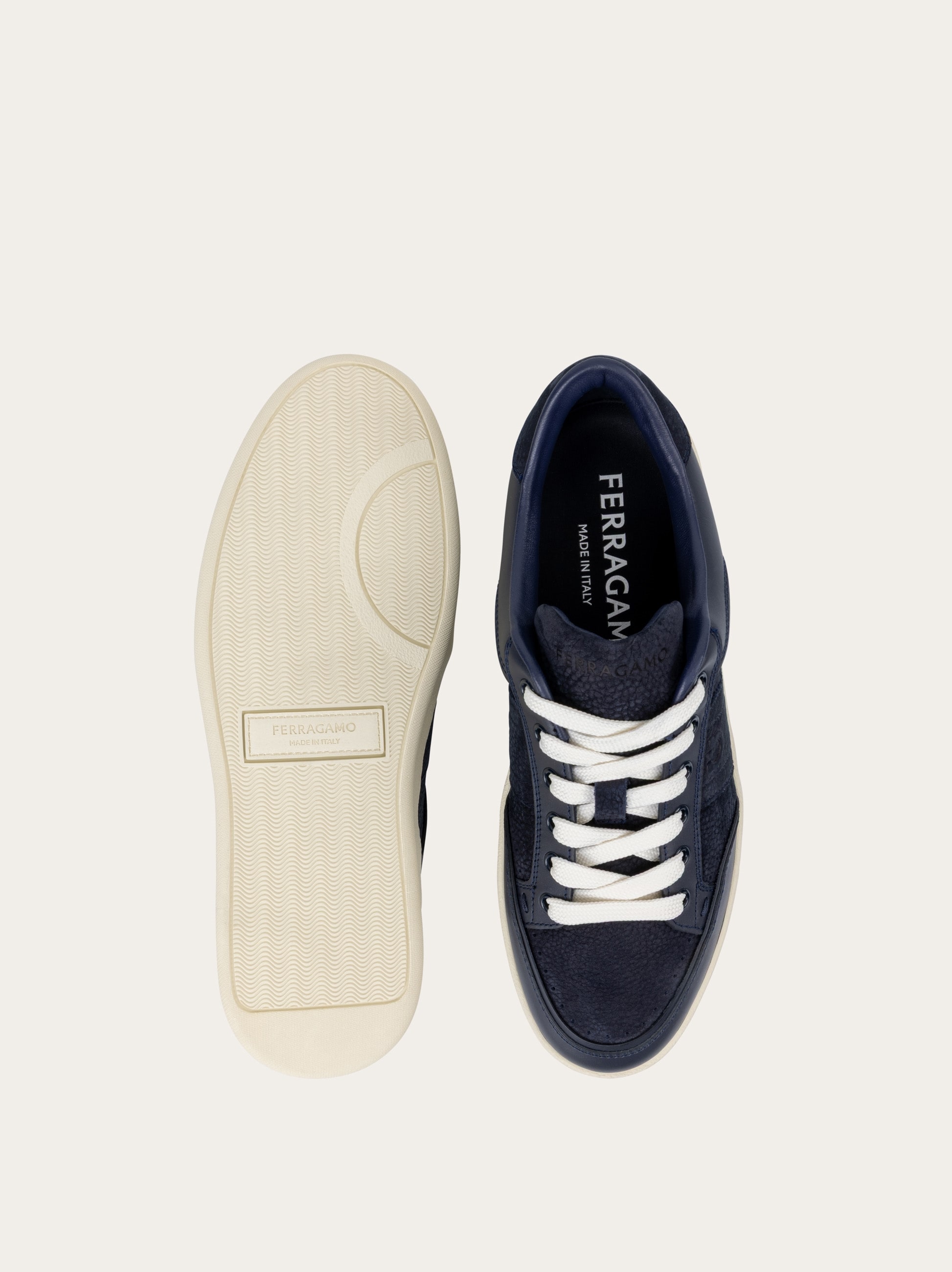 Low-top sneaker with signature - Men | Ferragamo