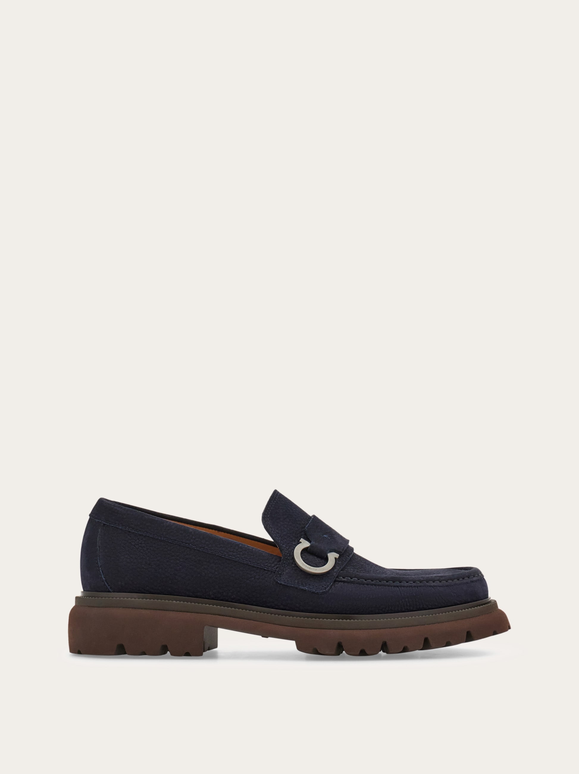 Loafer with Gancini ornament - Men | Ferragamo