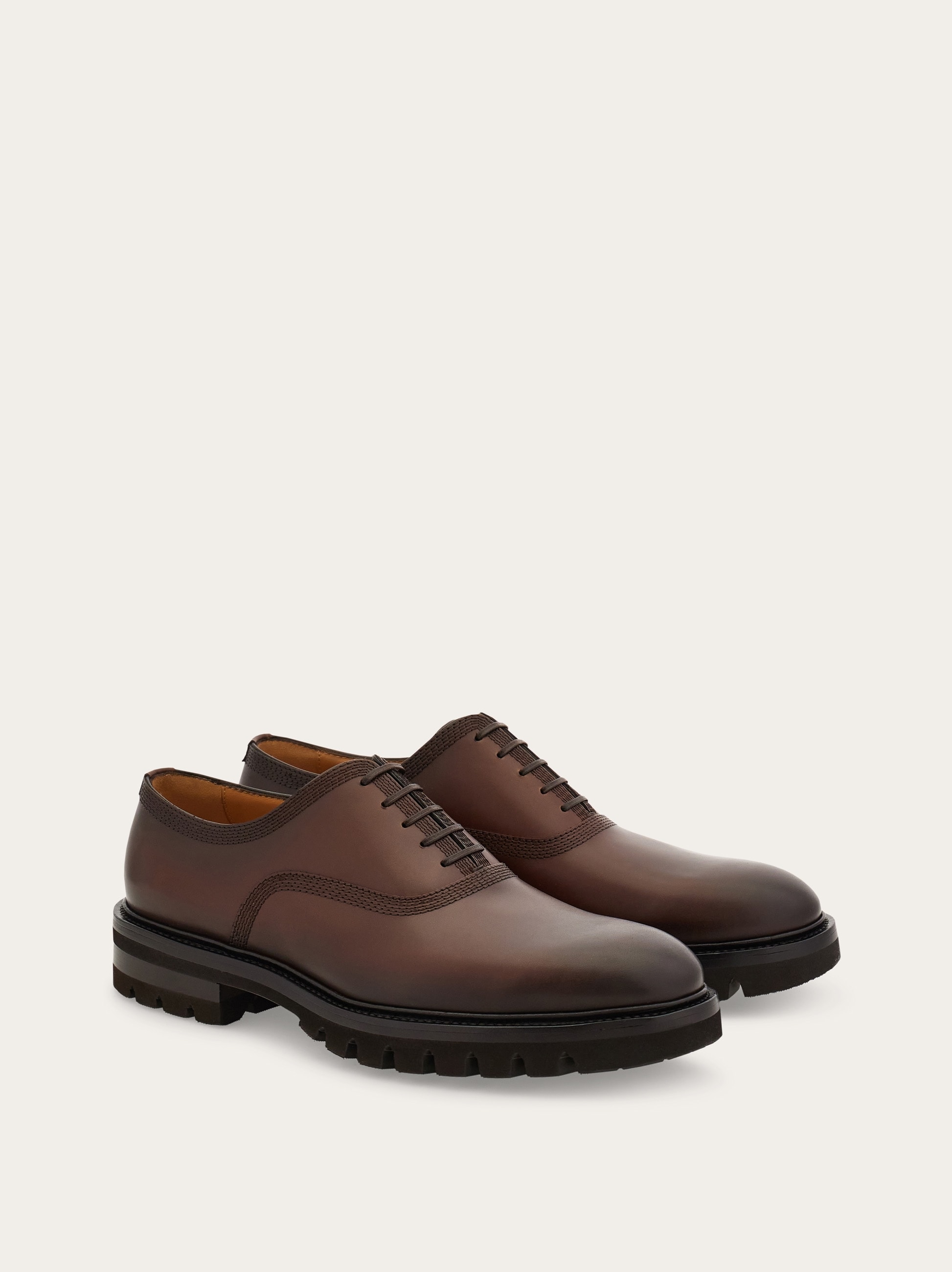 Oxford brogue with chunky tread - Men | Ferragamo