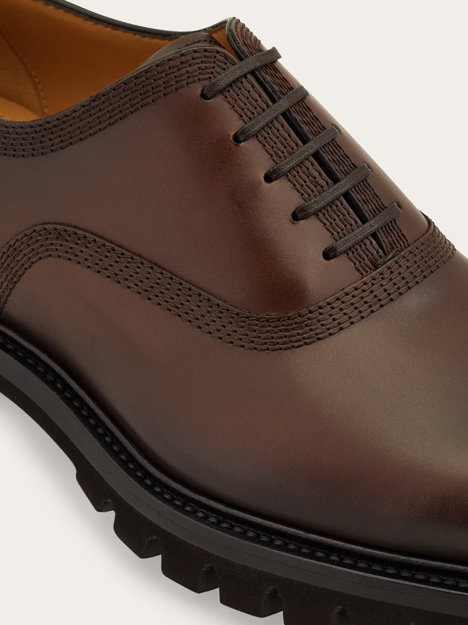 Oxford brogue with chunky tread - Men | Ferragamo