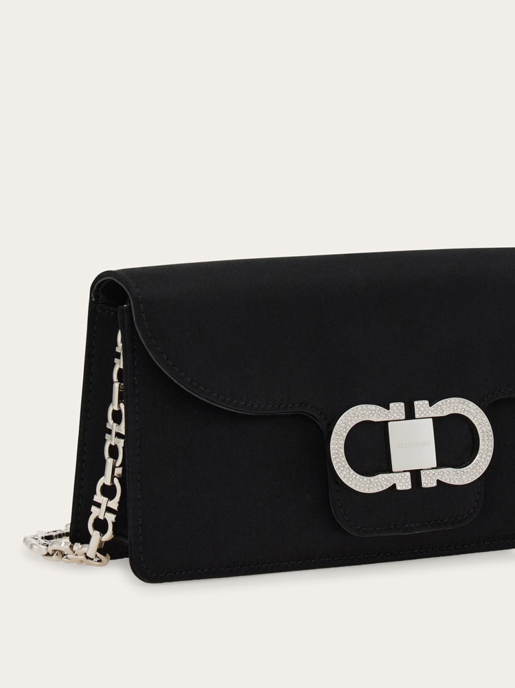 Mini bag double Gancini avec strass Gallery image 6