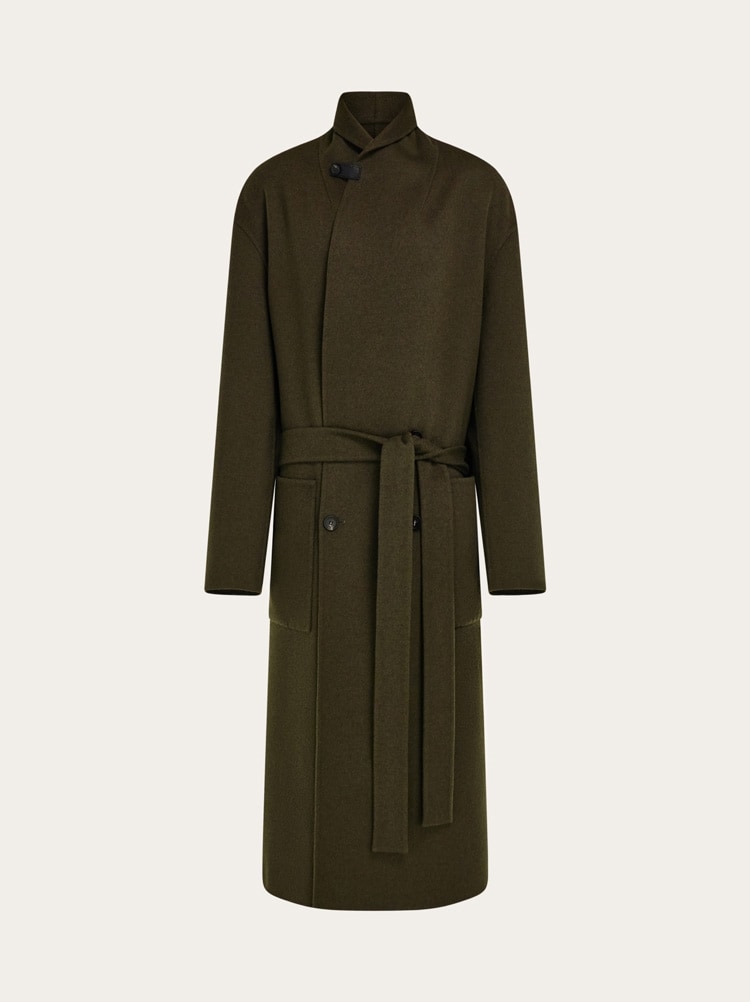 Double breasted wool and cashmere coat Gallery image 1