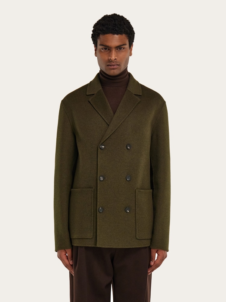Double breasted wool and cashmere blazer Gallery image 2