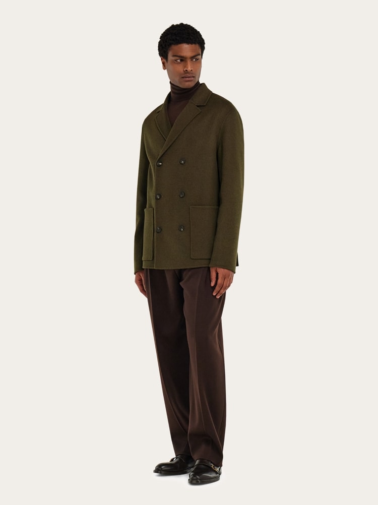 Double breasted wool and cashmere blazer Gallery image 6