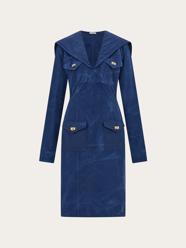 Washed gabardine dress Gallery image 1