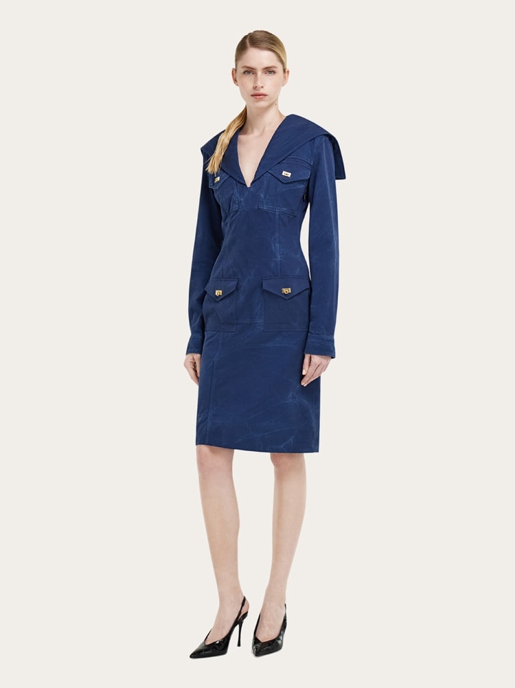 Washed gabardine dress Gallery image 7