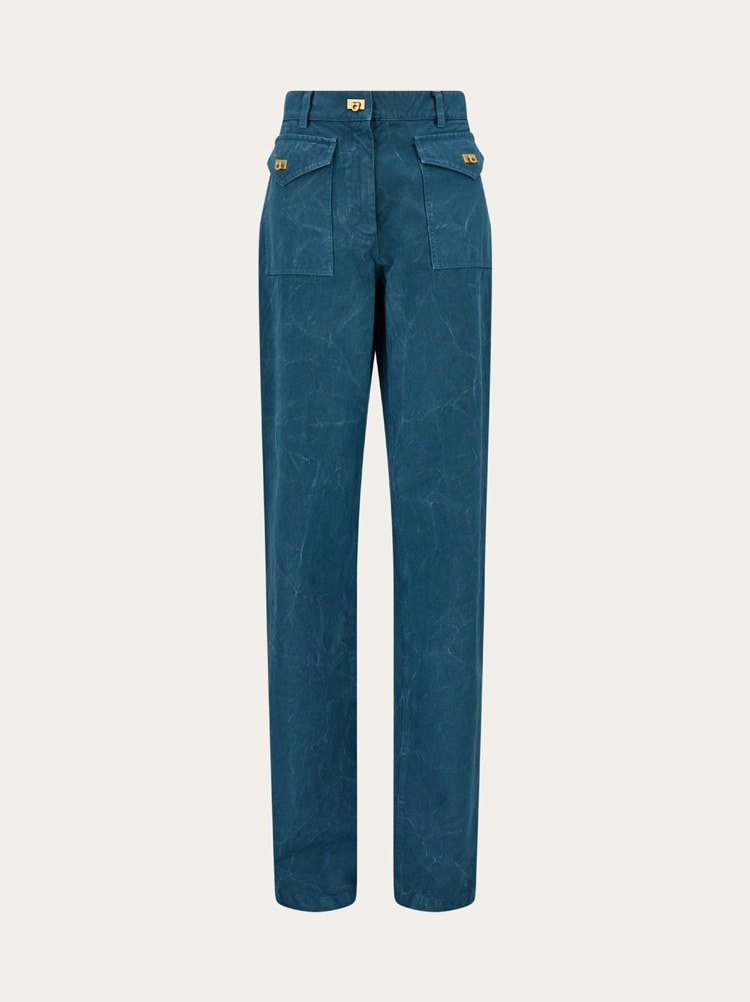 Washed gabardine trouser Gallery image 1