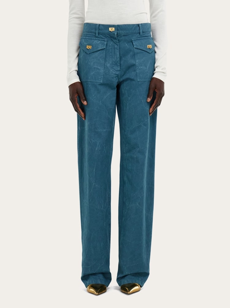 Washed gabardine trouser Gallery image 2