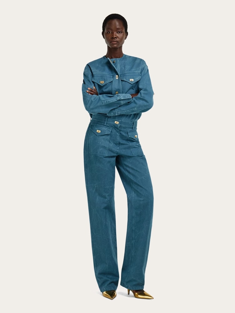 Washed gabardine trouser Gallery image 7