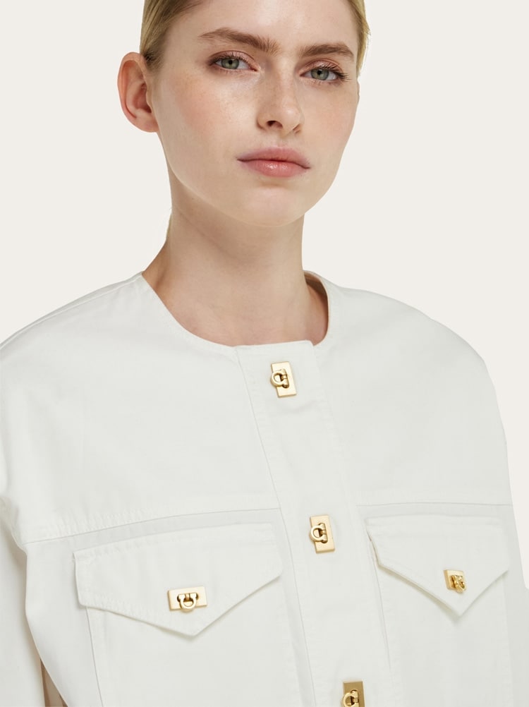 Camisa de gabardina lavada Gallery image 4
