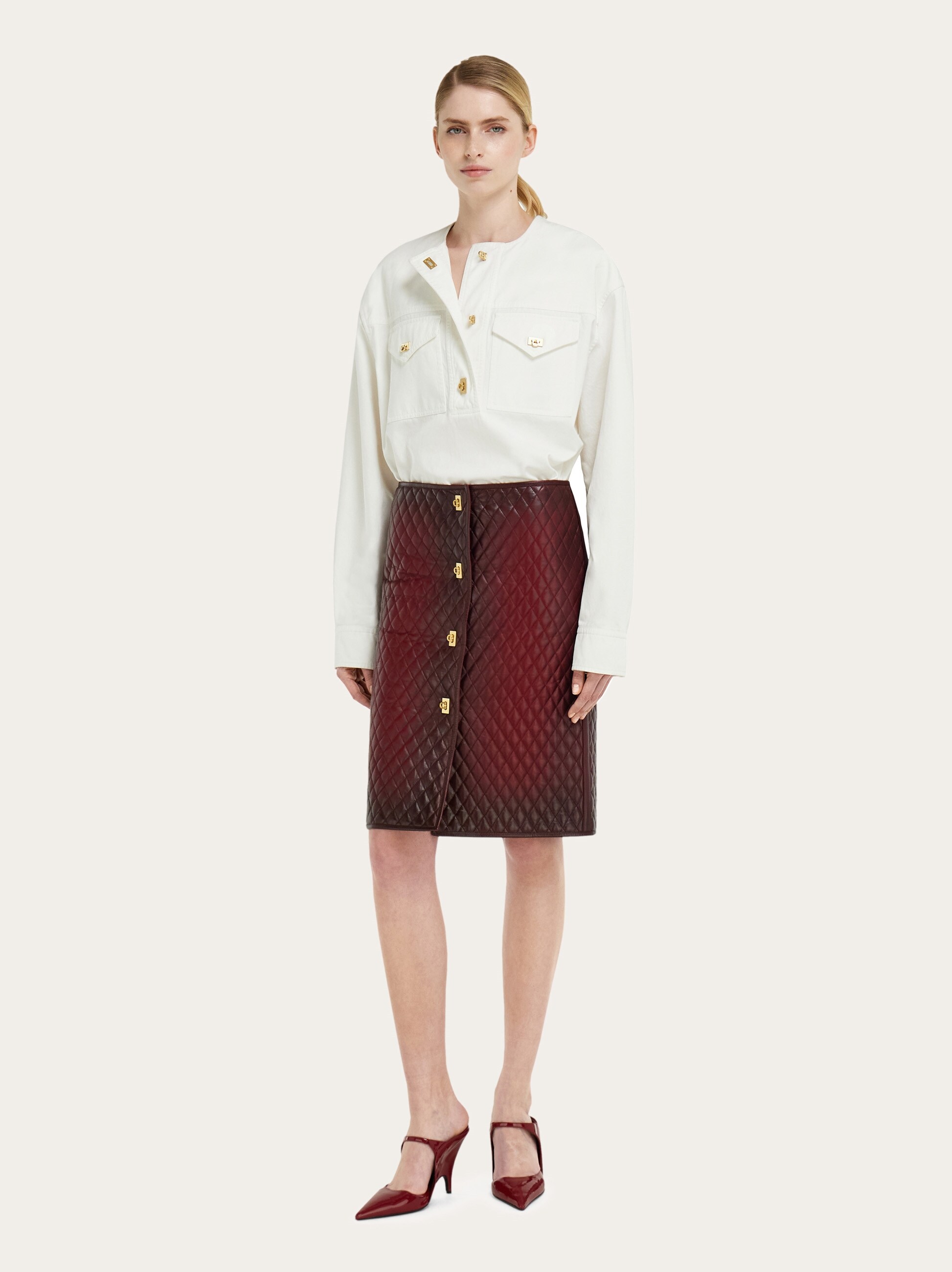 Washed gabardine shirt - Women | Ferragamo