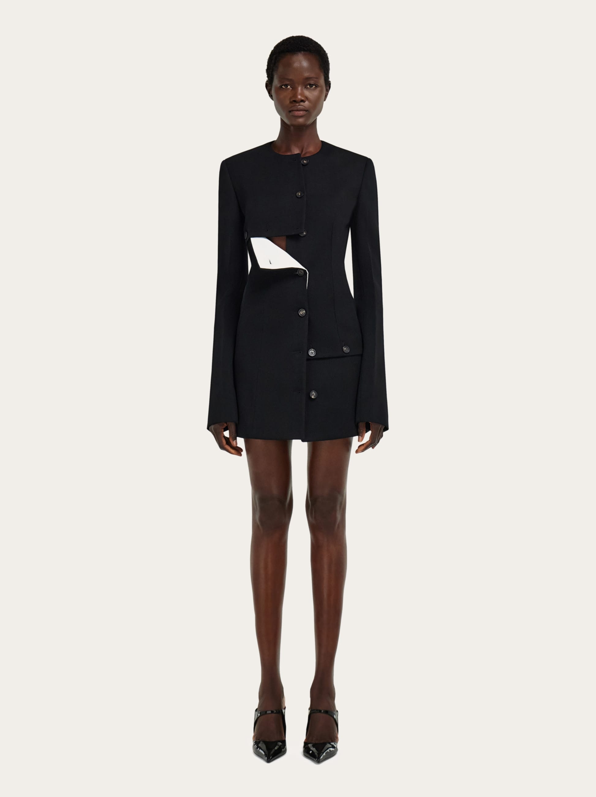 Wool jacket with button detail - Women | Ferragamo