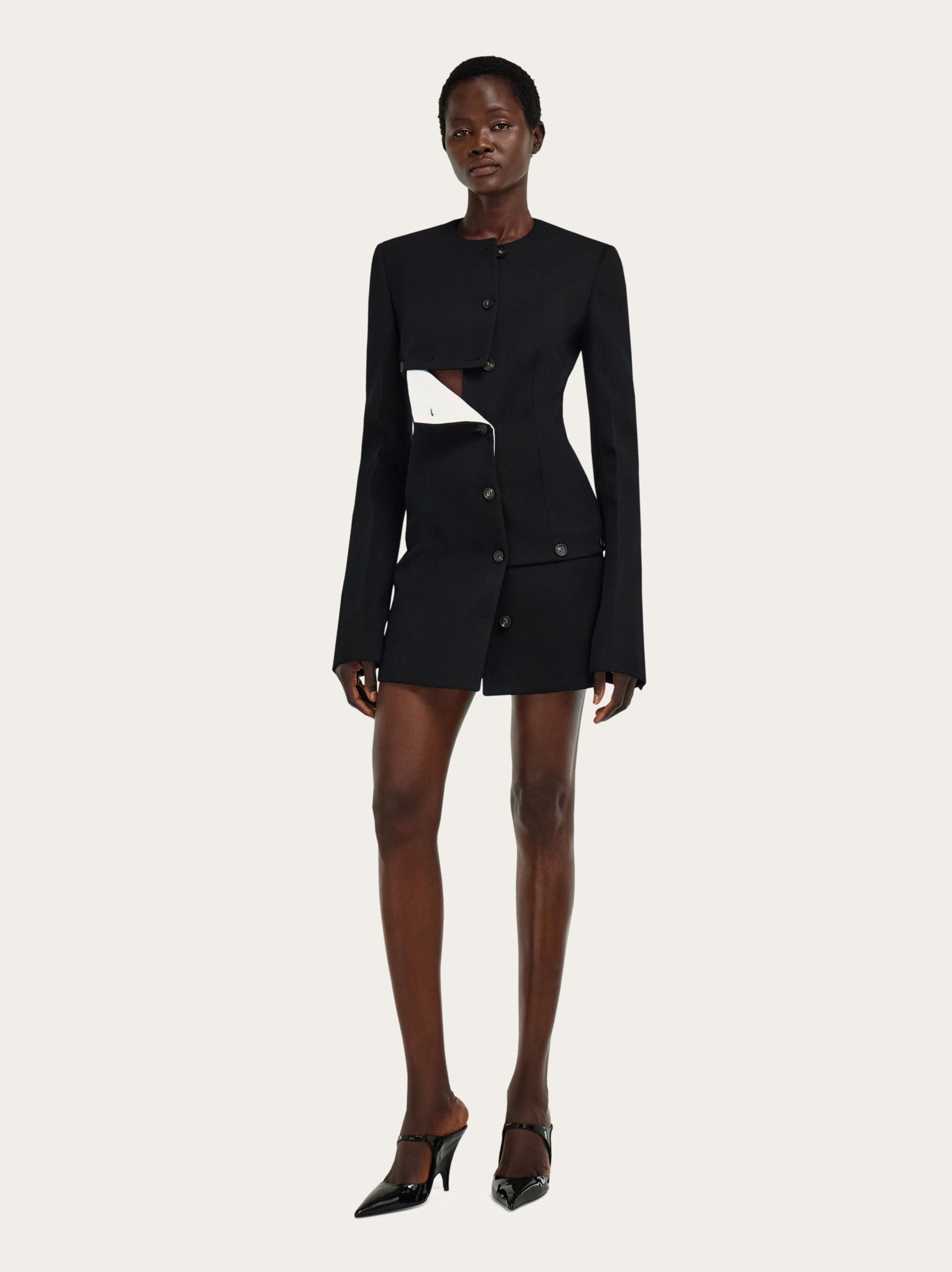 Wool jacket with button detail - Women | Ferragamo