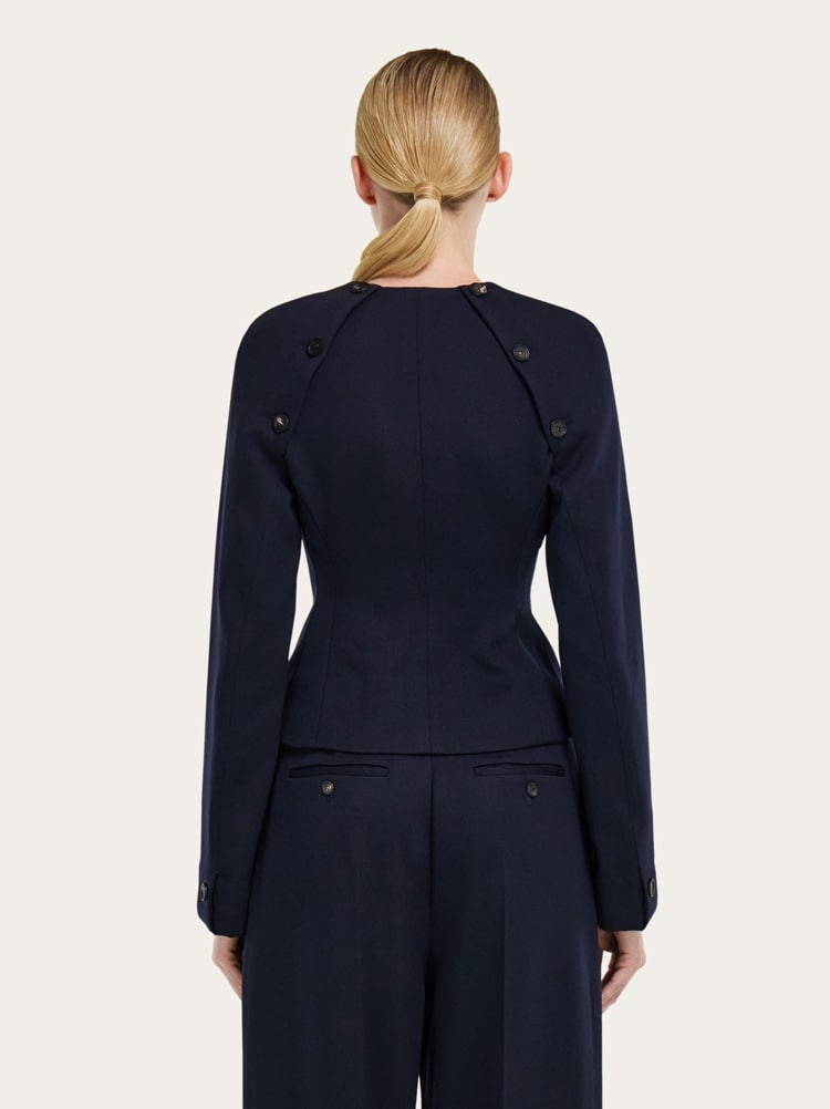 Cropped jacket with button detail Gallery image 3