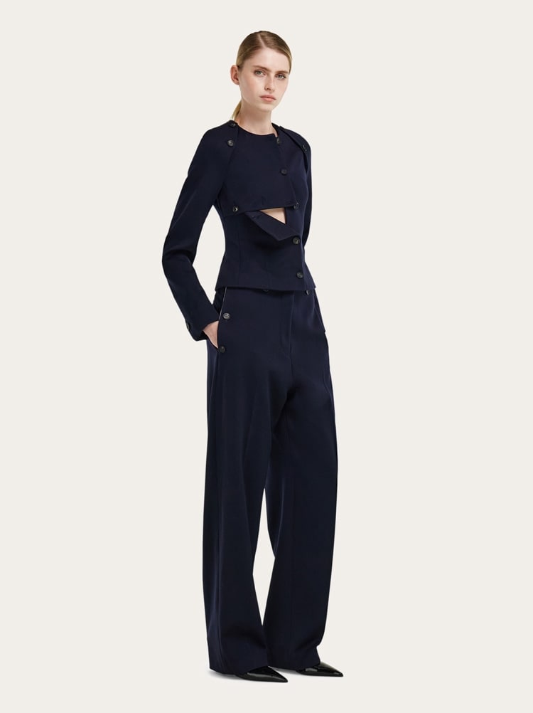 Cropped jacket with button detail Gallery image 7