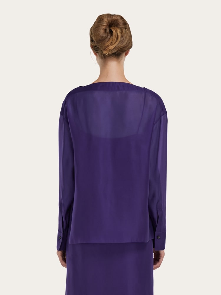 Organza blouse with string tie detail Gallery image 3