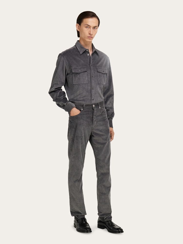 Chemise en velours à rayures Gallery image 6