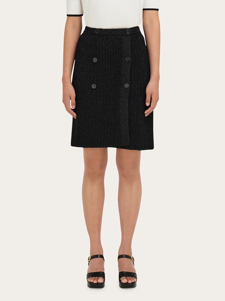 Jupe en tricot avec lurex Gallery image 2