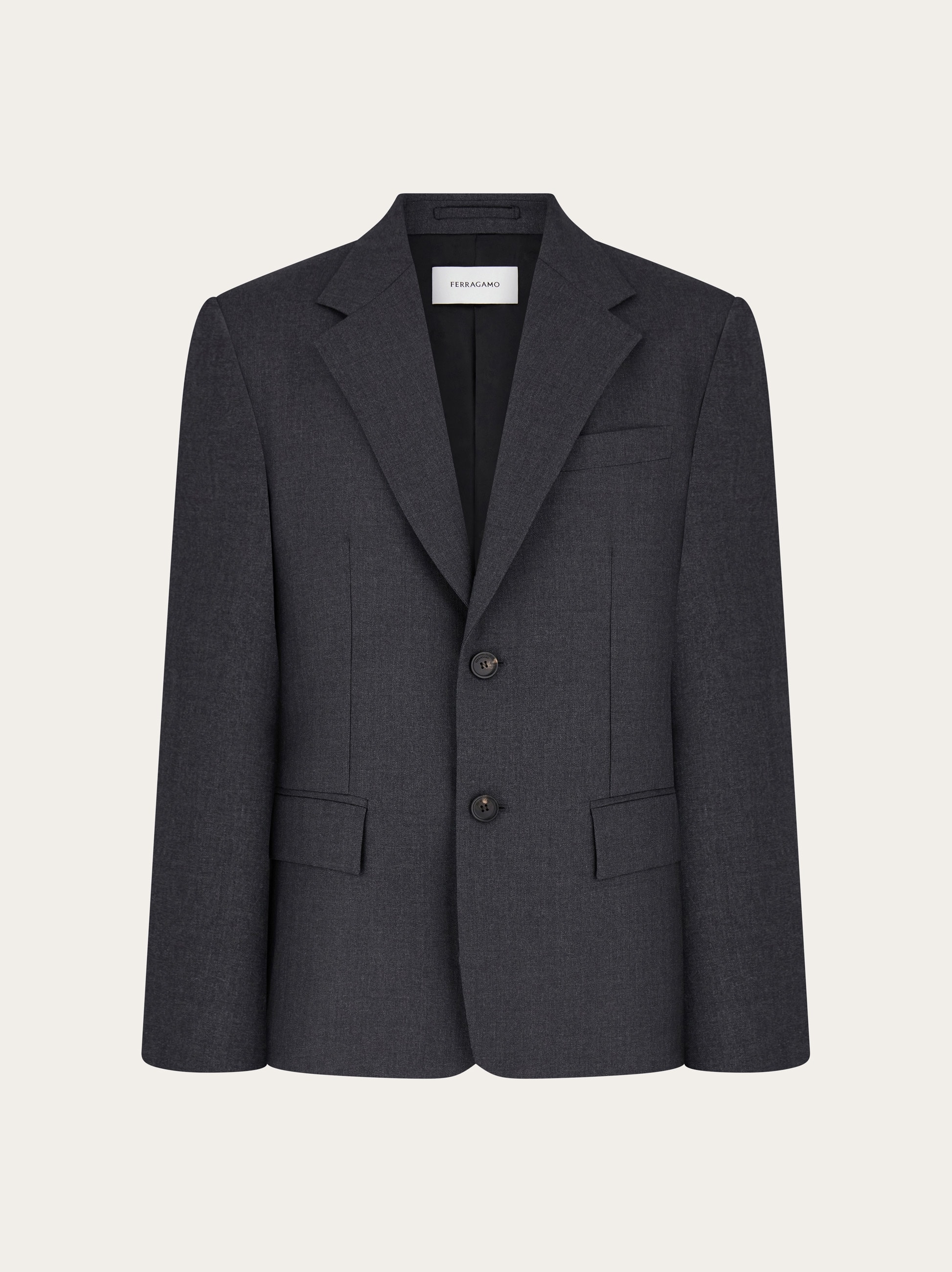 Single-breasted pure wool blazer - Men | Ferragamo