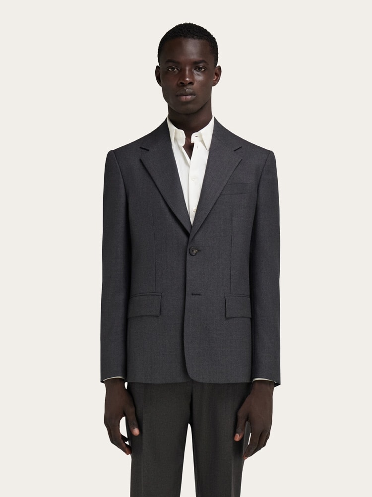 Single-breasted pure wool blazer Gallery image 6