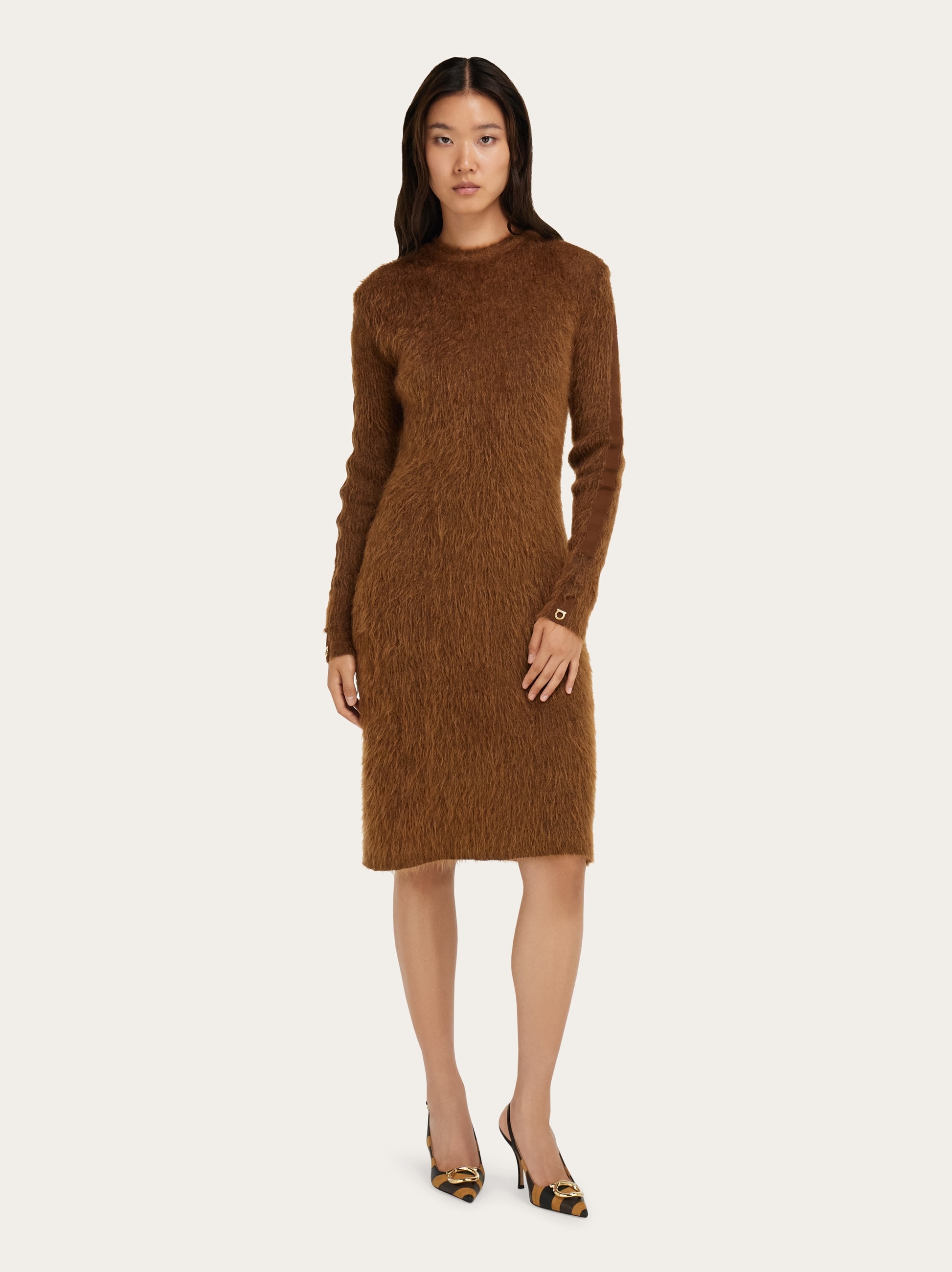 Knitted crew neck dress - Women | Ferragamo