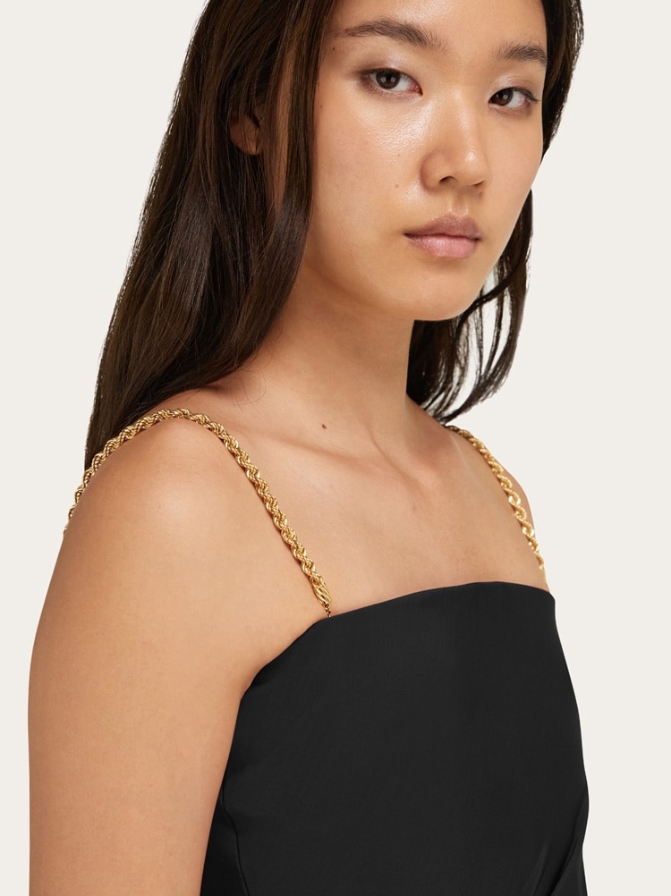 Gathered top with chain detail Gallery image 4