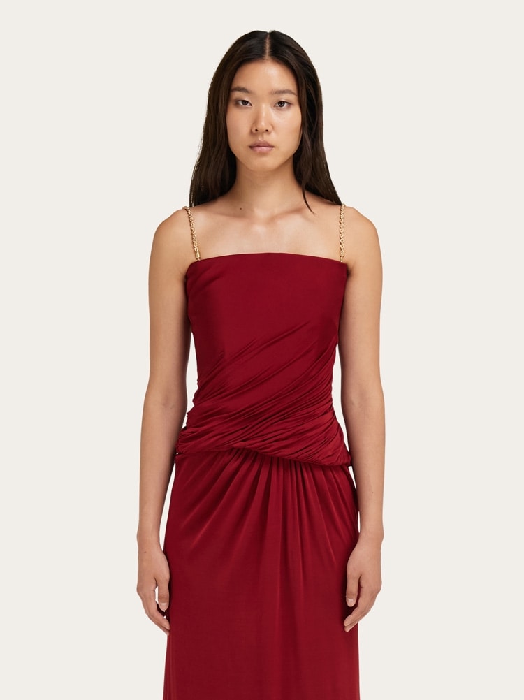 Gathered top with chain detail Gallery image 2