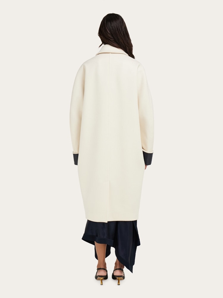 Manteau à simple boutonnage en laine et cachemire Gallery image 4
