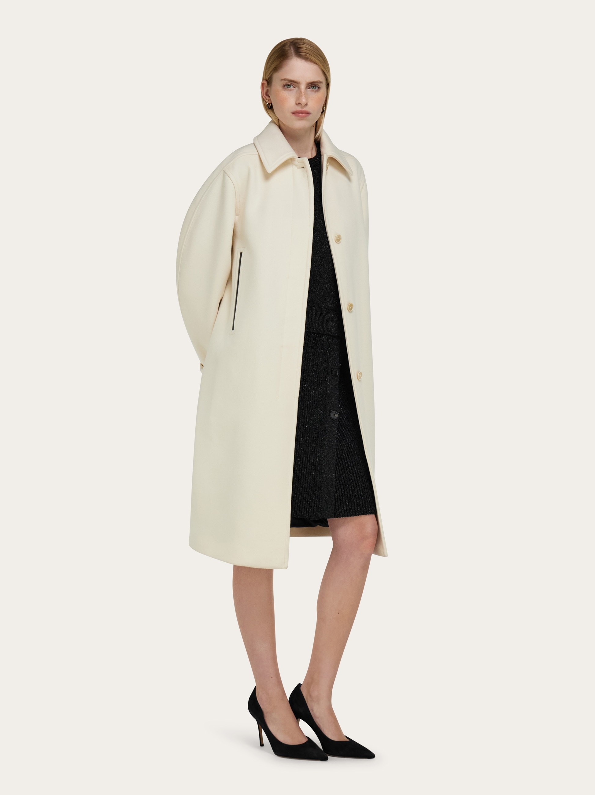 Single breasted wool and cashmere coat - Women | Ferragamo