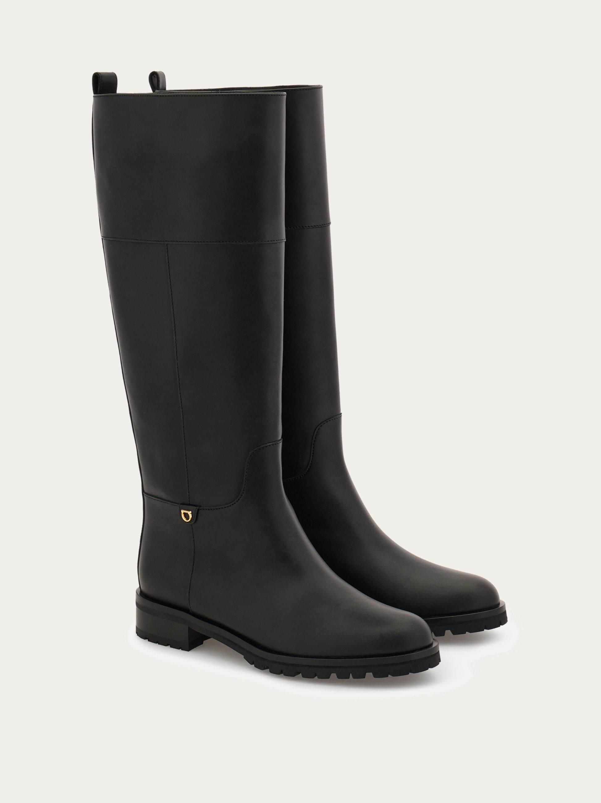 Knee high Gancini ornament boot - Women | Ferragamo