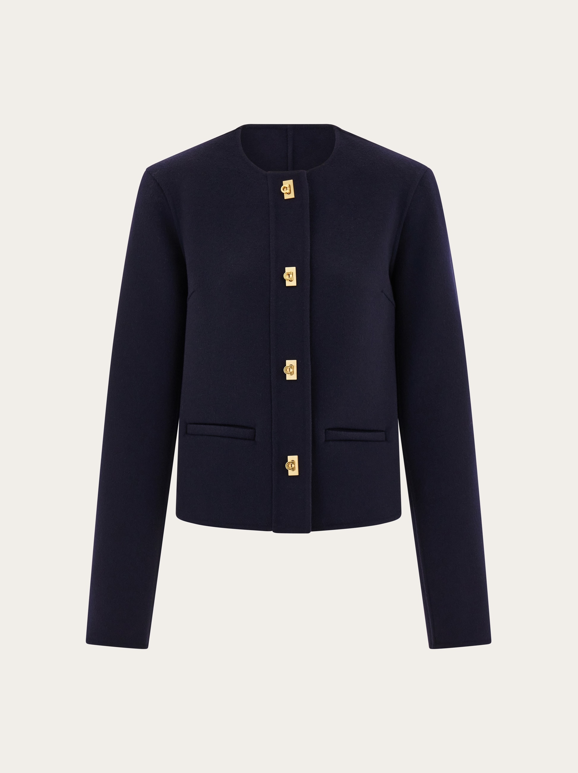 Boxy jacket with Gancini buttons - Women | Ferragamo