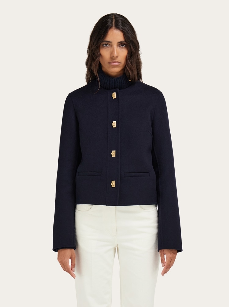 Boxy jacket with Gancini buttons Gallery image 2