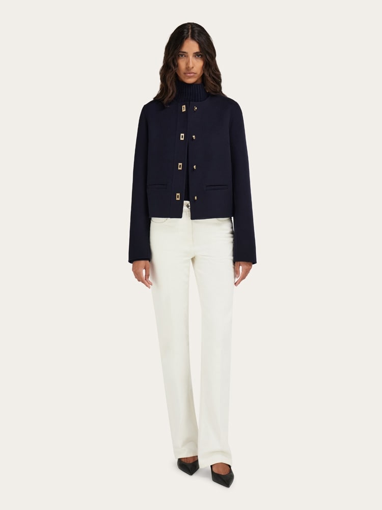 Boxy jacket with Gancini buttons Gallery image 5
