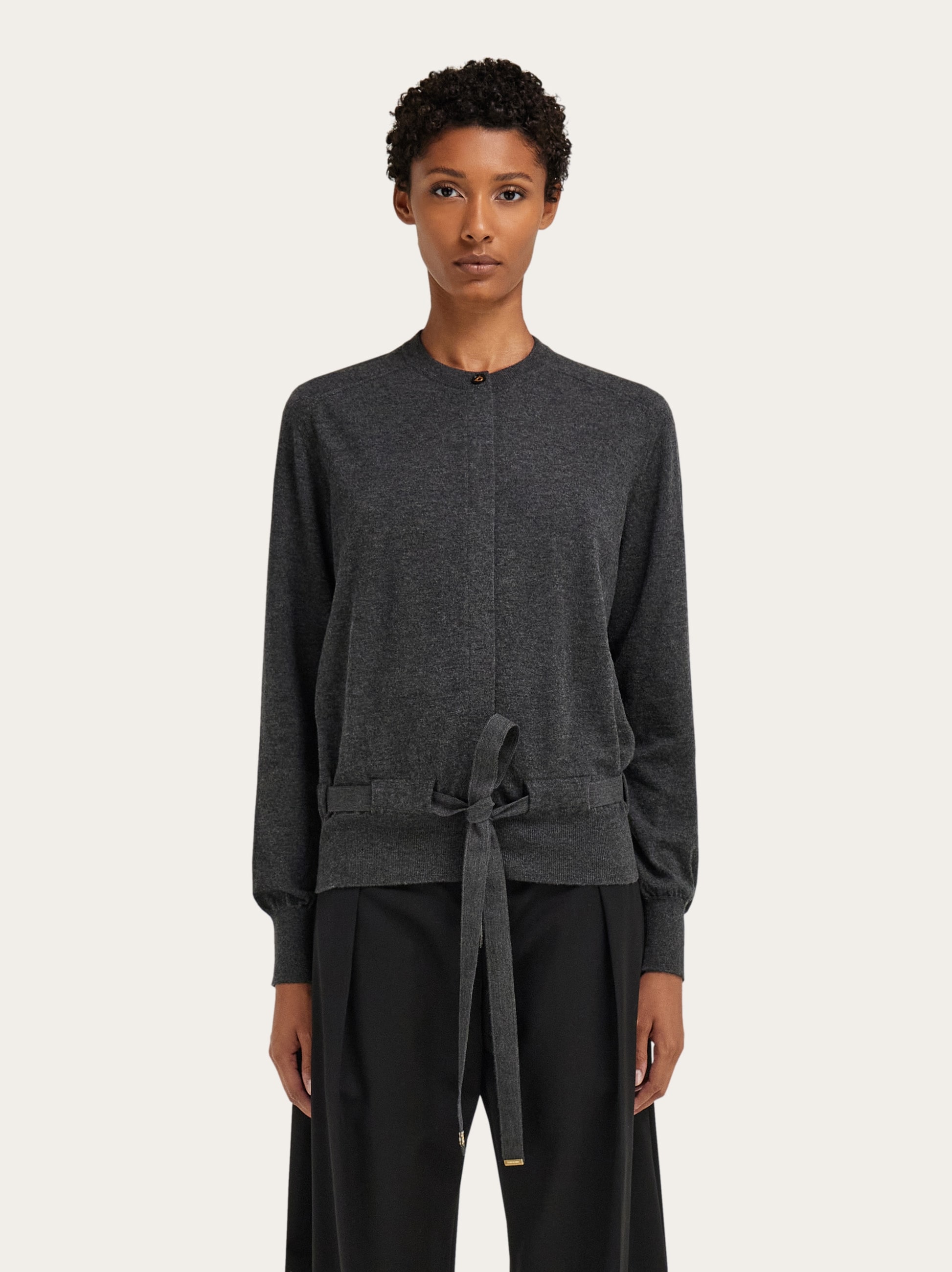 Cardigan with ribbon detail - Women | Ferragamo