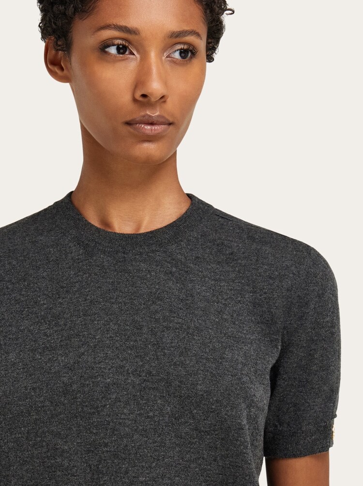 Pure wool top with Gancini detail Gallery image 4