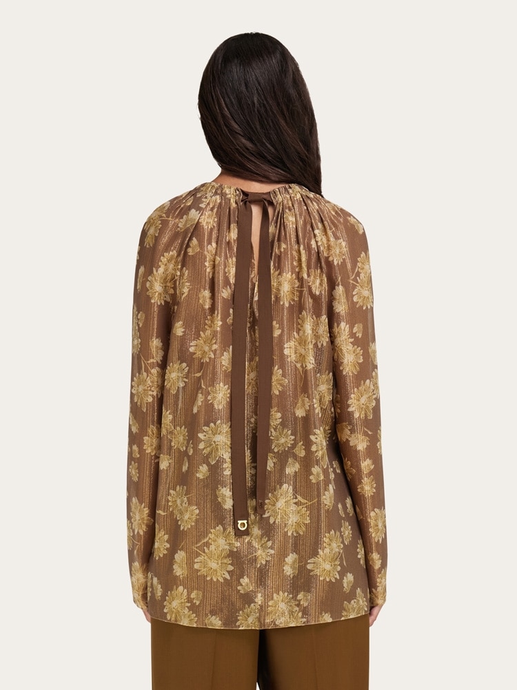 Blouse en soie et lamé Gallery image 3